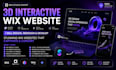 design 3d interactive wix website, 3d spline, wix code, scrolling effect threejs