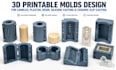 do 3d printable mold for candle, plaster, resin, and silicone casting