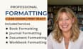 do journal formatting, workbook, KDP formatting, document formatting for you