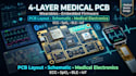 design 4 layer medical pcb, schematic, wearable and embedded firmware