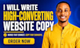 write high converting website copy