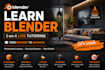 teach you blender 3d modeling step by step