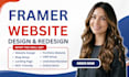 build design framer blog website, develop framer cms, redesign website template