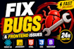 fix react js, javascript, HTML CSS, bootstrap and API bugs