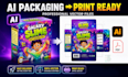convert ai images into print ready packaging box and label design