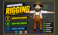 do character rigging and 3d models rigging professionally