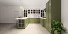 design a modern modular kitchen with 3d renderings