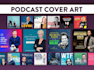 do cartoon podcast cover, podcast logo