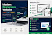 create a modern responsive website with HTML CSS and javascript