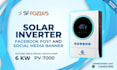 design solar inverter facebook post and social media banner