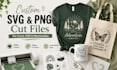 create custom svg png dxf cut files for cricut and glowforge