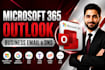 set up microsoft 365 outlook business email and dns, fix issues