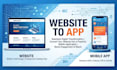 convert website to android and ios app using webview, webview app
