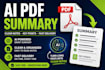 summarize your PDF into clear notes using ai