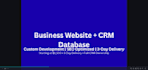 build a professional business website with CRM database integration