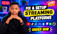 professional obs setup and optimization for twitch, youtube,kick,tiktok whatnot
