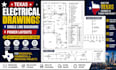 create texas electrical drawings, single line diagrams and power layouts