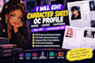edit character sheet oc profile game anime cartoon fan art character bio