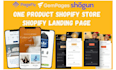 landing page shopify one product store conversion page design using pagefly