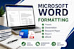 edit, design and format word document, thesis, report, article, proposals