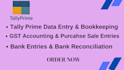 do tally prime bookkeeping, gst, bank reconciliation