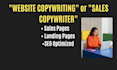 write high converting website copywriting and sales pages