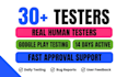 provide 12 testers for google play closed testing app user testing 20 app tester
