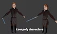 create rig texture animate low poly 3d models in psx ps1 ps2 n64 y2k styles