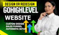 do gohighlevel website design, ghl sales funnel, landing page, automation expert