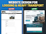 build a logging website, truck logistics website that convert with automation