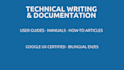 write technical documentation, user guides, and how to articles