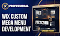 create custom wix mega menu, responsive navigation and dropdown menu