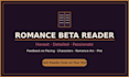 romance novel beta reader detailed feedbackmanuscript review