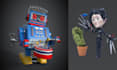 create, design 3d toy art, articulated doll, flexible model, 3d cute characters