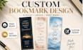 create custom author bookmark design for book promotion and branding