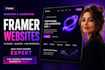 design modern responsive framer website redesign template saas landing page