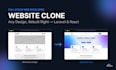 clone any website design with laravel and react