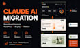 migrate claude ai website claude code app to shopify replit wordpress astra webf