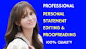 edit and proofread your personal statement and business document