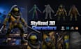 create stylized 3d character models, rigging and game ready unreal assets