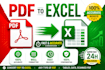 do PDF to excel conversion and document formatting