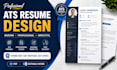 create an ats friendly professional resume and CV design