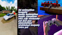 create retro low poly 3d animation, ps1 ps2 music visualizer and n64 style