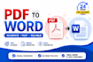 do PDF to word conversion and document formatting