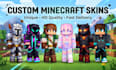 minecraft skin custom skin java bedrock pixel art minecraft avatar character art