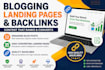 built blogging website backlinks and landing page