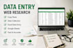 do accurate data entry,web research and copy paste