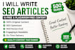 write SEO blog posts and articles that rank on google