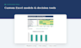 custom excel models and decision tools