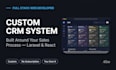 build a custom CRM system with laravel and react